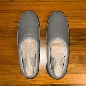 My Slippers by My Pillow, Woman’s Gray Leather